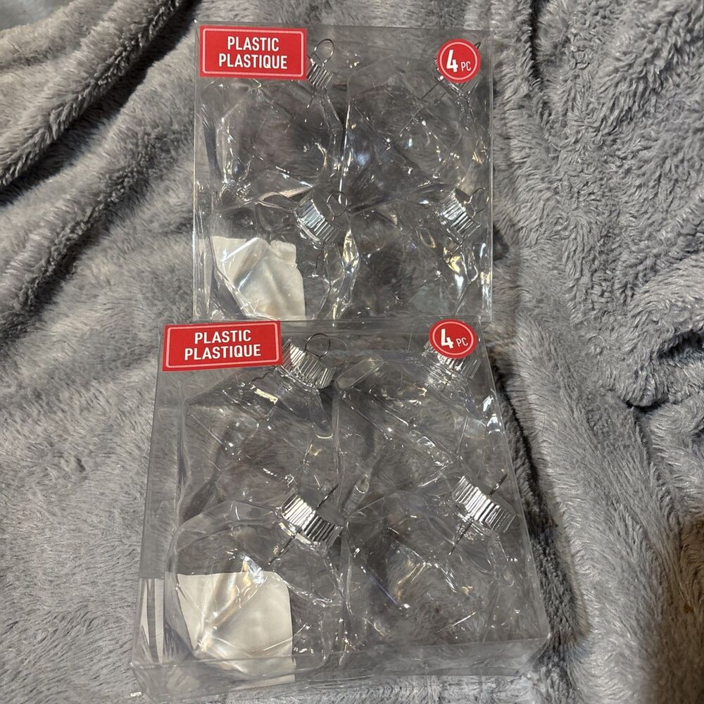 DIY Plastic Diamond Shape Ornaments 2 Packs (8 Pcs) Christmas Make Market. New